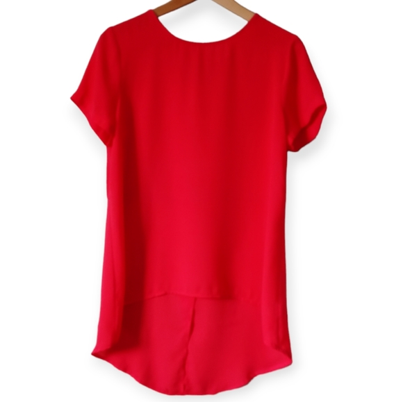 MERAKI WOMEN'S BLOUSE SHORT-SLEEVE. SIZE M. COLOR CORAL. - Picture 1 of 11
